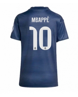 Real Madrid Kylian Mbappe #10 Maglia Gara Trasferta Repliche 2025-26 Donna Maniche Corte